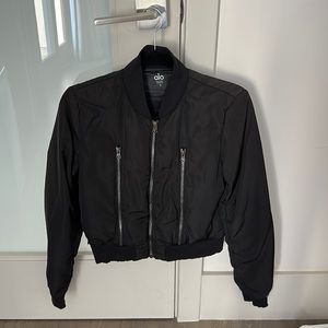 Alo Yoga Black Bomber Jacket size Small